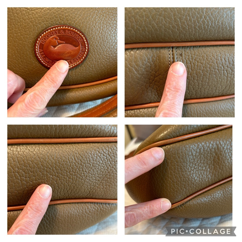 Vintage Dooney & Bourke Large Crescent Sac Hobo R83 in the color Old Gold - Picture 14 of 15